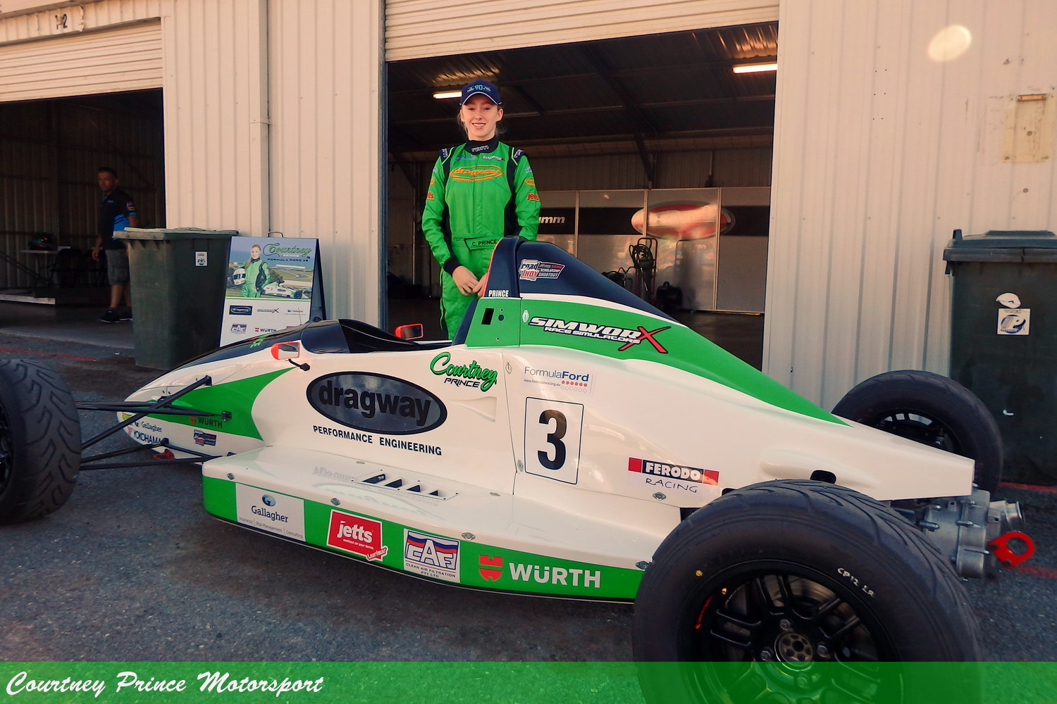 Courtney and her car. National Series - Round 1, Winton 9-11th March 2018. Courtney Prince Motorsport.